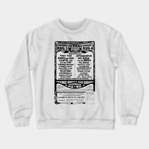 Newport Pop Festival 1968 Crewneck Sweatshirt by Rebus28